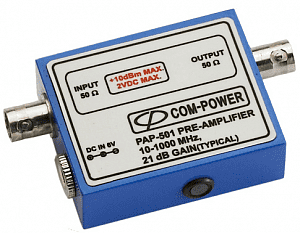 Com-Power PAP-501, от 10 МГц до 1000 МГц