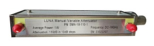 Шаговый аттенюатор LUNA SMA-18-110-10-PR, от 0 до 18 ГГц, от 0 до 110 дБ, шаг 10 дБ